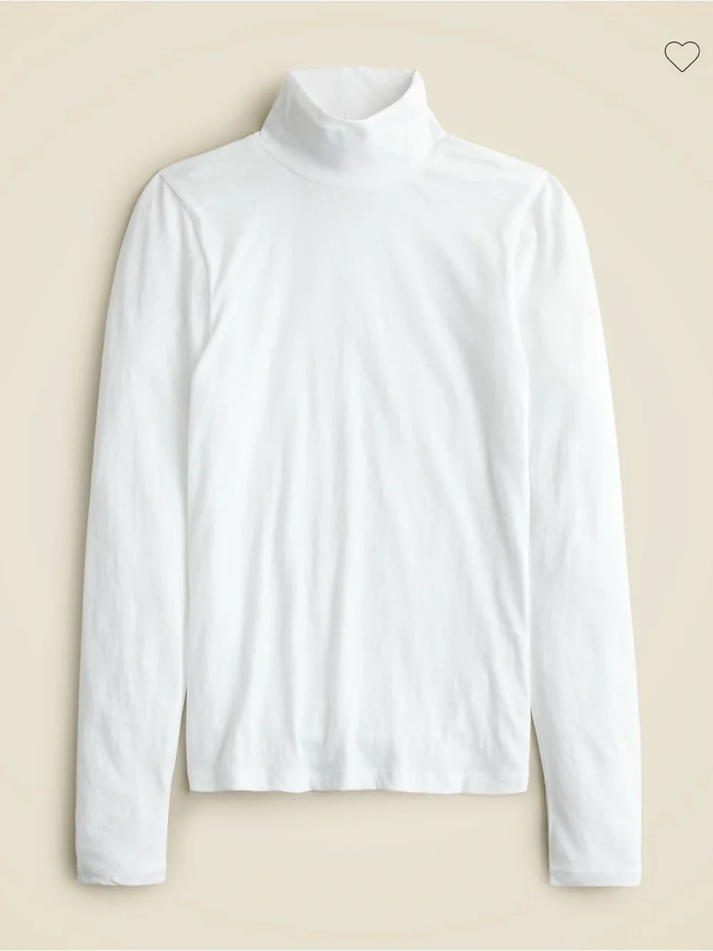 J Crew Tissue turtleneck White Long-Sleeve Top